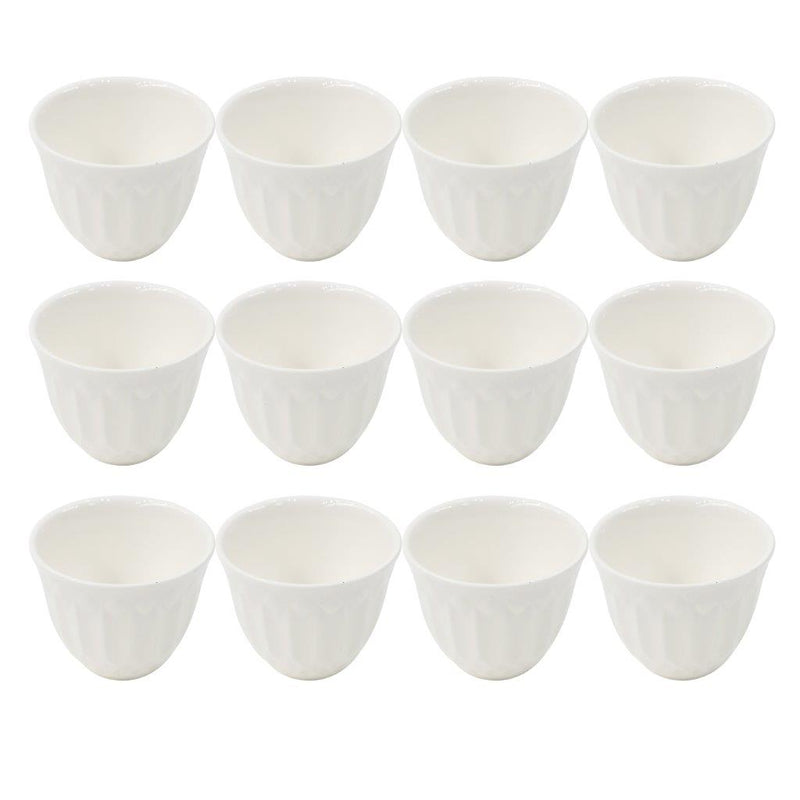 Ceramic Coffee Cawa Shafee Cup Set of 12 Pcs Abstract Print 80 cc (Ctn Box 24 units)