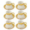 Ceramic Coffee Cup and Saucer Set of 6 Pcs Abstract Print Design 90CC/11 cm (Ctn Box 24 units)