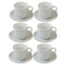 Ceramic Coffee Cup and Saucer Set of 6 Pcs Plain Design 85CC/11 cm (Ctn Box 24 units)