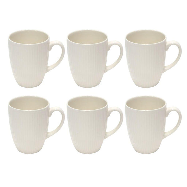 Ceramic Coffee Mug Set of 6 Pcs with Box White & Tableware 9*11 cm (Ctn Box 12 units)