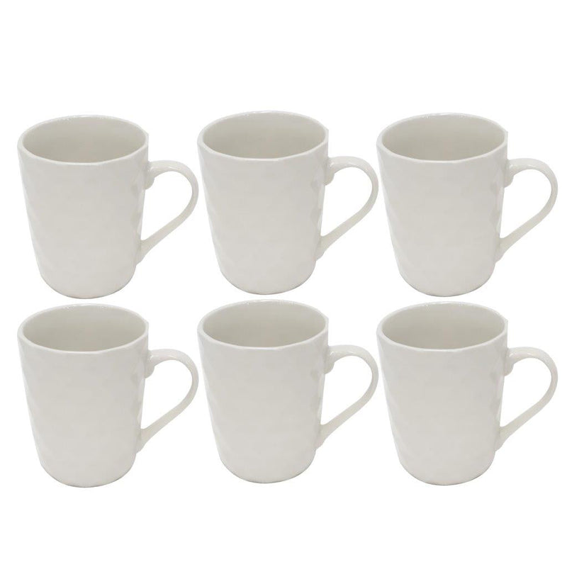 Ceramic Coffee Mug Set of 6 Pcs with Box White & Tableware 9*11 cm (Ctn Box 12 units)