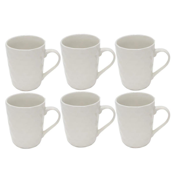 Ceramic Coffee Mug Set of 6 Pcs with Box White & Tableware 9*11 cm (Ctn Box 12 units)