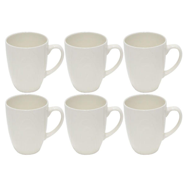 Ceramic Coffee Mug Set of 6 Pcs with Box White & Tableware 9*11 cm (Ctn Box 12 units)