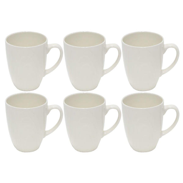 Ceramic Coffee Mug Set of 6 Pcs with Box White & Tableware 9*11 cm (Ctn Box 12 units)