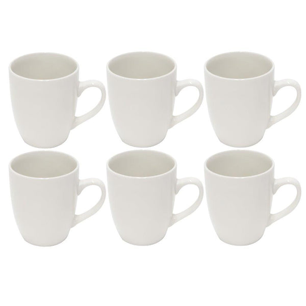 Ceramic Coffee Mug Set of 6 Pcs with Box White & Tableware 8*10 cm (Ctn Box 12 units)