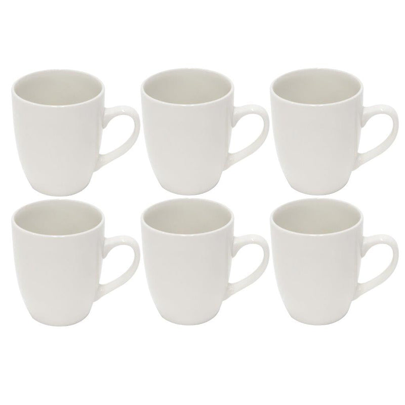 Ceramic Coffee Mug Set of 6 Pcs with Box White & Tableware 8*10 cm (Ctn Box 12 units)