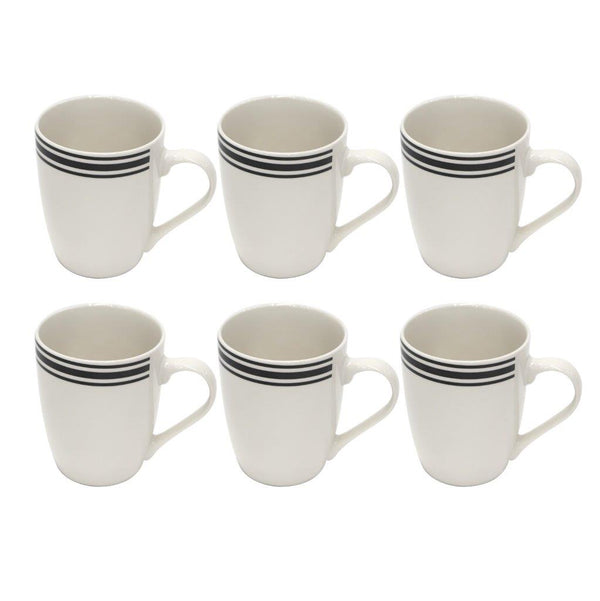 Ceramic Coffee Mug Set of 6 Pcs with Box White & Tableware 9*10.5 cm (Ctn Box 12 units)
