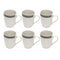Ceramic Coffee Mug Set of 6 Pcs with Box White & Tableware 9*10.5 cm (Ctn Box 12 units)