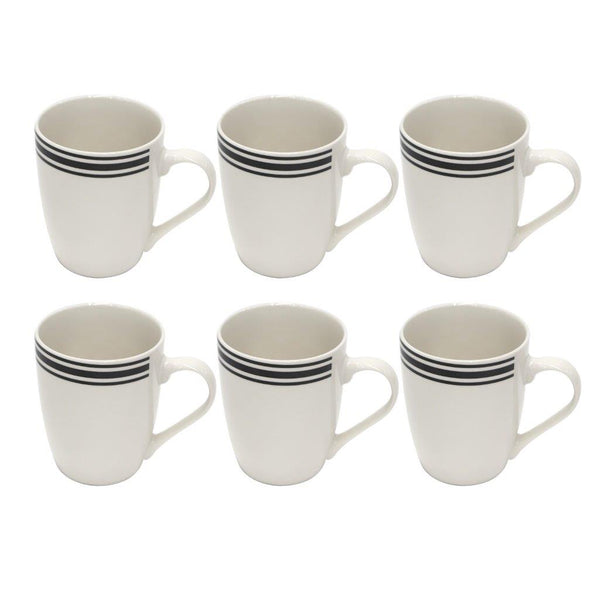 Ceramic Coffee Mug Set of 6 Pcs with Box White & Tableware 9*10.5 cm (Ctn Box 12 units)