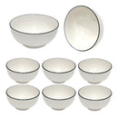 Ceramic Dinnerware Serveware Plain White Bowl Set of 7 Pcs 7pcs set (4.5"/8") (Ctn Box 12 units)