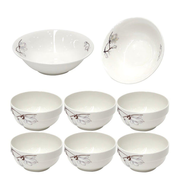 Ceramic Dinnerware Serveware Abstract Pattern Bowl Set of 7 Pcs 7pcs set (4.5"/8") (Ctn Box 12 units)