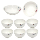 Ceramic Dinnerware Serveware Floral Pattern Bowl Set of 7 Pcs 7pcs set (4.5"/8") (Ctn Box 12 units)