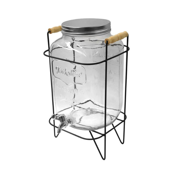 Glass Beverage Dispenser with Stand and Tap 5L (Ctn Box 6 units)