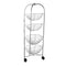 Iron Fruit Vegetable Trolley 4 Tier Wheels Kitchen Storage Shelf Chrome Finish 32*32*86 cm (Ctn Box 12 units)
