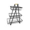 Kitchen Storage Portable Metal 3 Tier Fruit and Vegetable Storage Basket Timber Handle 40*18*49 cm (Ctn Box 16 units)