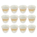 Ceramic Coffee Cawa Shafee Cup Set of 12 Pcs Abstract Print 75 ml (Ctn Box 24 units)