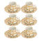Ceramic Coffee Cup and Saucer Set of 6 Pcs Abstract Print Design 100 ml 12 cm (Ctn Box 18 units)