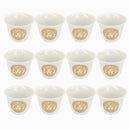 Ceramic Coffee Cup and Saucer Set of 6 Pcs Abstract Print Design 75 ml (Ctn Box 24 units)