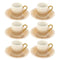 Ceramic Coffee Cup and Saucer Set of 6 Pcs Abstract Print Design 90 ml 12 cm (Ctn Box 18 units)