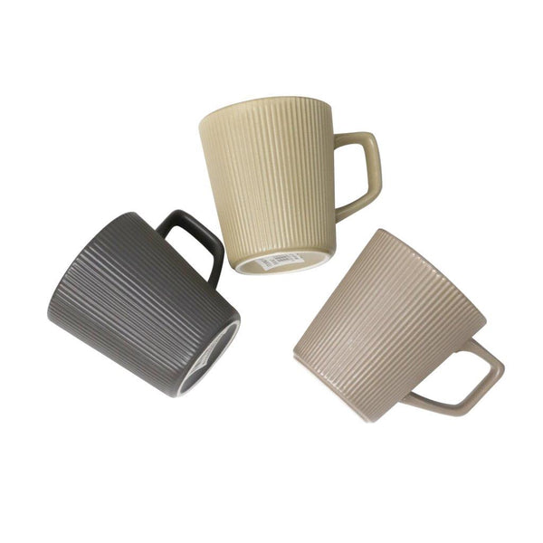 Coloured Ceramic Coffee Mug with Lid Plain Print Design 9.5*10.5 cm (Ctn Box 48 units)