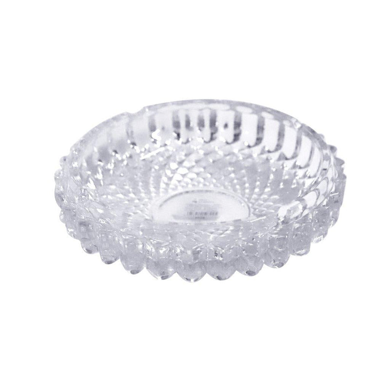 Crystal Cut Modern Clear Round Glass Ashtray 17/1000G (Ctn Box 18 units)