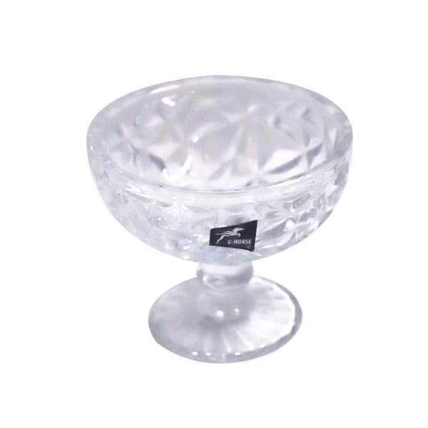 Crystal Cut Glass Footed Ice Cream and Dessert Bowl Set of 4 Pcs 12*10.5 cm (Ctn Box 12 units)