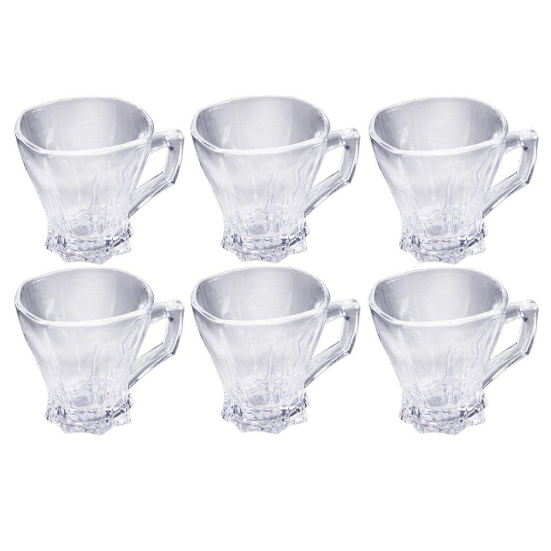 Premium Lead Free Glass Tea Cup Set of 6 Pcs 150 ml (Ctn Box 12 units)