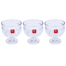 Crystal Cut Glass Footed Ice Cream and Dessert Bowl Set of 3 Pcs 9.5*10 cm (Ctn Box 16 units)