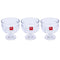 Crystal Cut Glass Footed Ice Cream and Dessert Bowl Set of 3 Pcs 9.5*10 cm (Ctn Box 16 units)