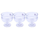 Crystal Cut Glass Footed Ice Cream and Dessert Bowl Set of 3 Pcs 9.5*10 cm (Ctn Box 16 units)