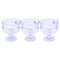 Crystal Cut Glass Footed Ice Cream and Dessert Bowl Set of 3 Pcs 9.5*10 cm (Ctn Box 16 units)