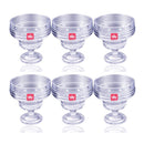 Crystal Cut Glass Footed Ice Cream and Dessert Bowl Set of 3 Pcs 10.5*10 cm (Ctn Box 16 units)