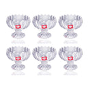 Crystal Cut Glass Footed Ice Cream and Dessert Bowl Set of 6 Pcs 8.5*7.5 cm (Ctn Box 12 units)