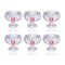Crystal Cut Glass Footed Ice Cream and Dessert Bowl Set of 6 Pcs 8.5*7.5 cm (Ctn Box 12 units)
