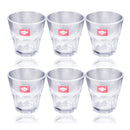 Premium Lead Free Glass Tea Cup Set of 6 Pcs 145 ml (Ctn Box 12 units)