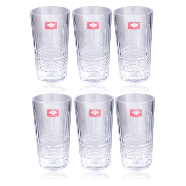 Premium Lead Free Glass Tumblers Set of 6 Pcs 300 ml (Ctn Box 8 units)
