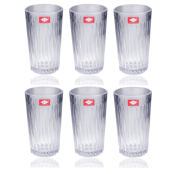 Premium Lead Free Glass Tumblers Set of 6 Pcs 300 ml (Ctn Box 8 units)