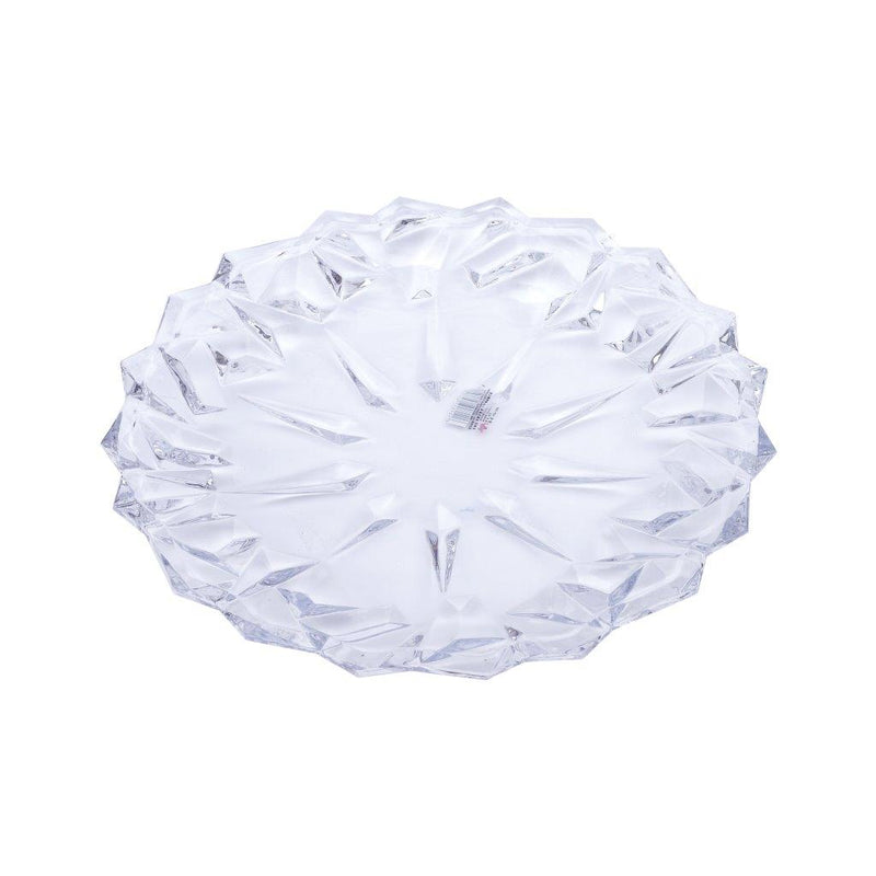 Crystal Glass Serving Dish Round Fruit Plate 33.5*4 cm (Ctn Box 12 units)