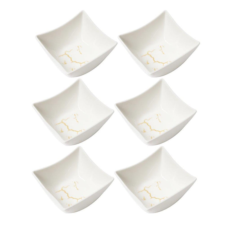 White Ceramic Fine Porcelain Serving and Dipping Bowl Snacks Fruits and Nuts Bowl Set of 6 Pcs 9*4.3 cm (Ctn Box 24 units)