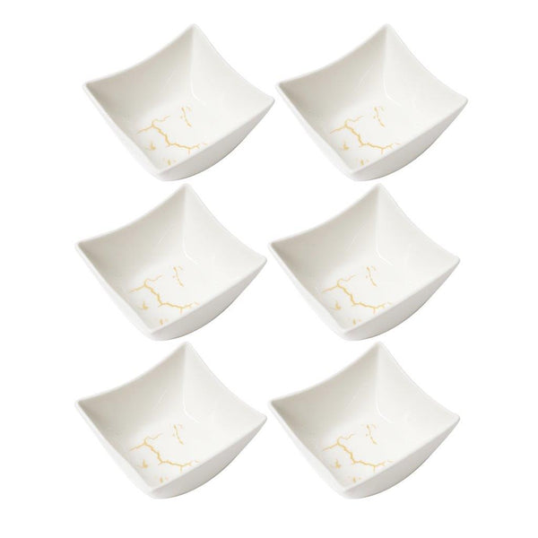 White Ceramic Fine Porcelain Serving and Dipping Bowl Snacks Fruits and Nuts Bowl Set of 6 Pcs 9*4.3 cm (Ctn Box 24 units)