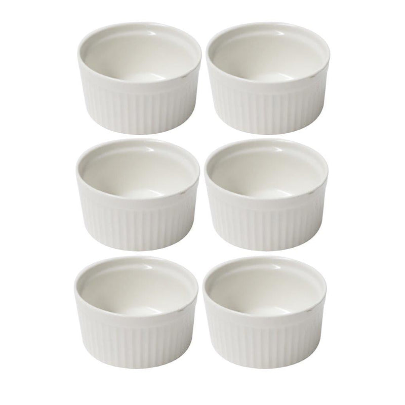 White Ceramic Fine Porcelain Serving and Dipping Bowl Snacks Fruits and Nuts Bowl Set of 6 Pcs 9.5*4.6 cm (Ctn Box 24 units)