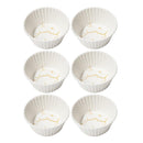 White Ceramic Fine Porcelain Serving and Dipping Bowl Snacks Fruits and Nuts Bowl Set of 6 Pcs 8.5*4.3 cm (Ctn Box 24 units)