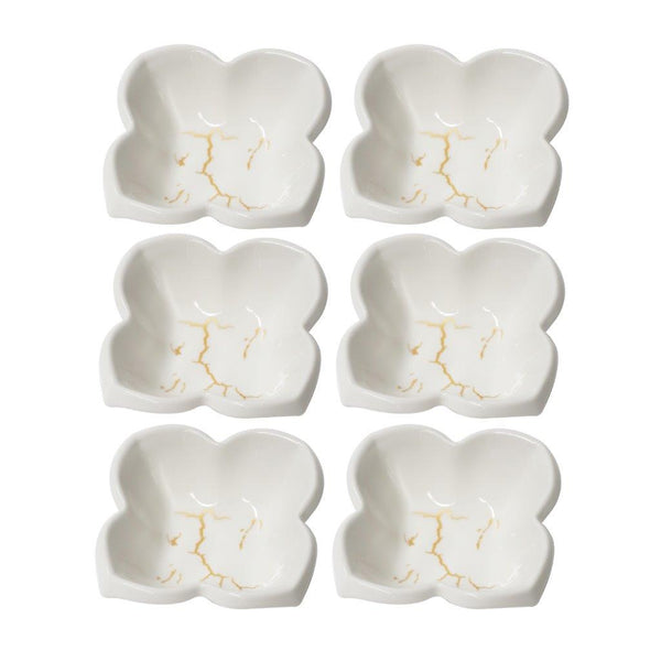 White Ceramic Fine Porcelain Serving and Dipping Bowl Snacks Fruits and Nuts Bowl Set of 6 Pcs 9.5*4.5 cm (Ctn Box 24 units)