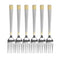 Stainless Steel Tableware Silver and Gold Fruit Fork Kitchen Utensils Set of 6 Pcs 15 cm