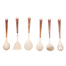 High Quality Plastic Kitchen Cutlery Utensil Spoon Set of 6 Pcs with Stand 40 cm (Ctn Box 12 units)