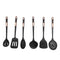 High Quality Plastic Kitchen Cutlery Utensil Spoon Set of 6 Pcs with Stand 40 cm (Ctn Box 12 units)