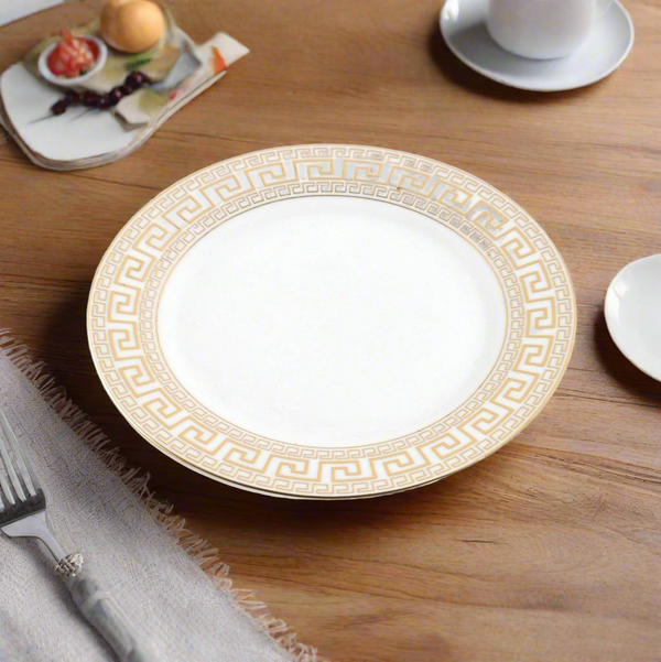 White Ceramic Tableware Ceramic Round Dinner Plate 8'' (Ctn Box 72 units)