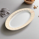 White Ceramic Tableware Ceramic Oval Serving Plate 10'' (Ctn Box 48 units)