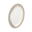 White Ceramic Tableware Ceramic Oval Serving Plate 14'' (Ctn Box 24 units)