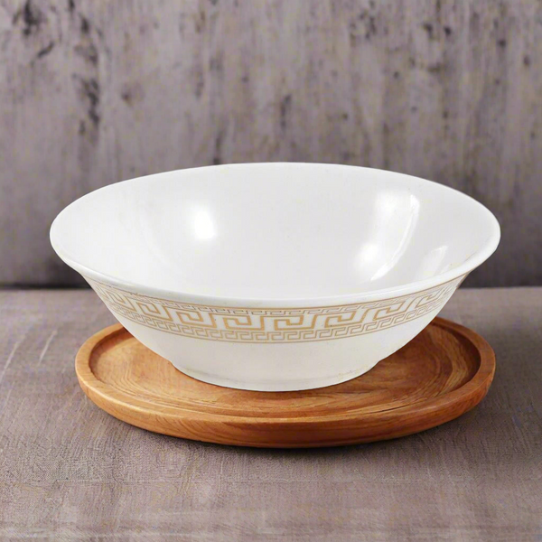White Ceramic Tableware Ceramic Cereal Bowl Soup Bowl 8'' (Ctn Box 64 units)